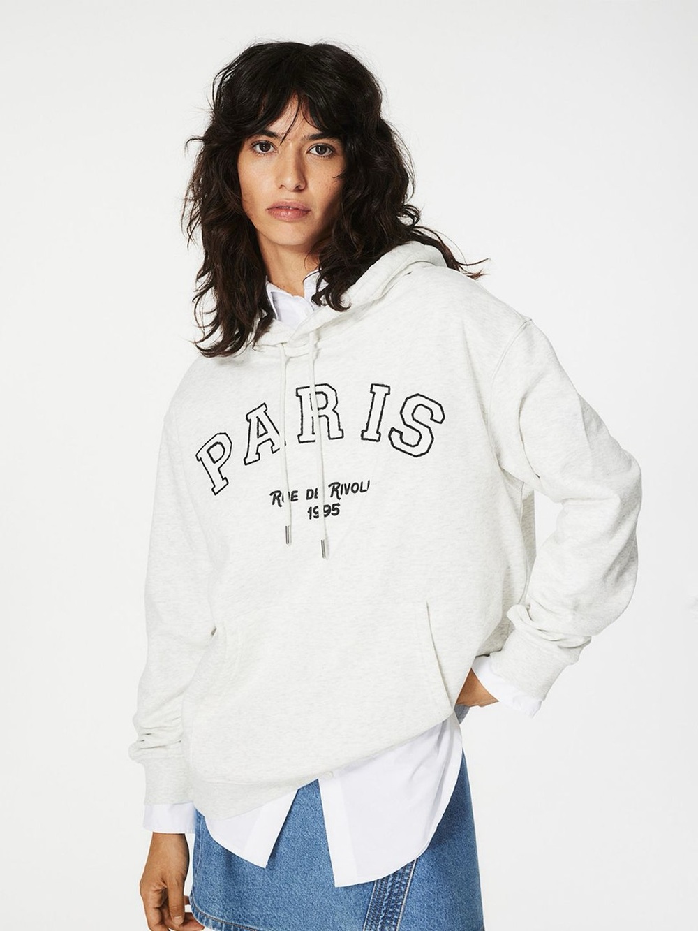 H&M Light Gray Paris Hoodie
